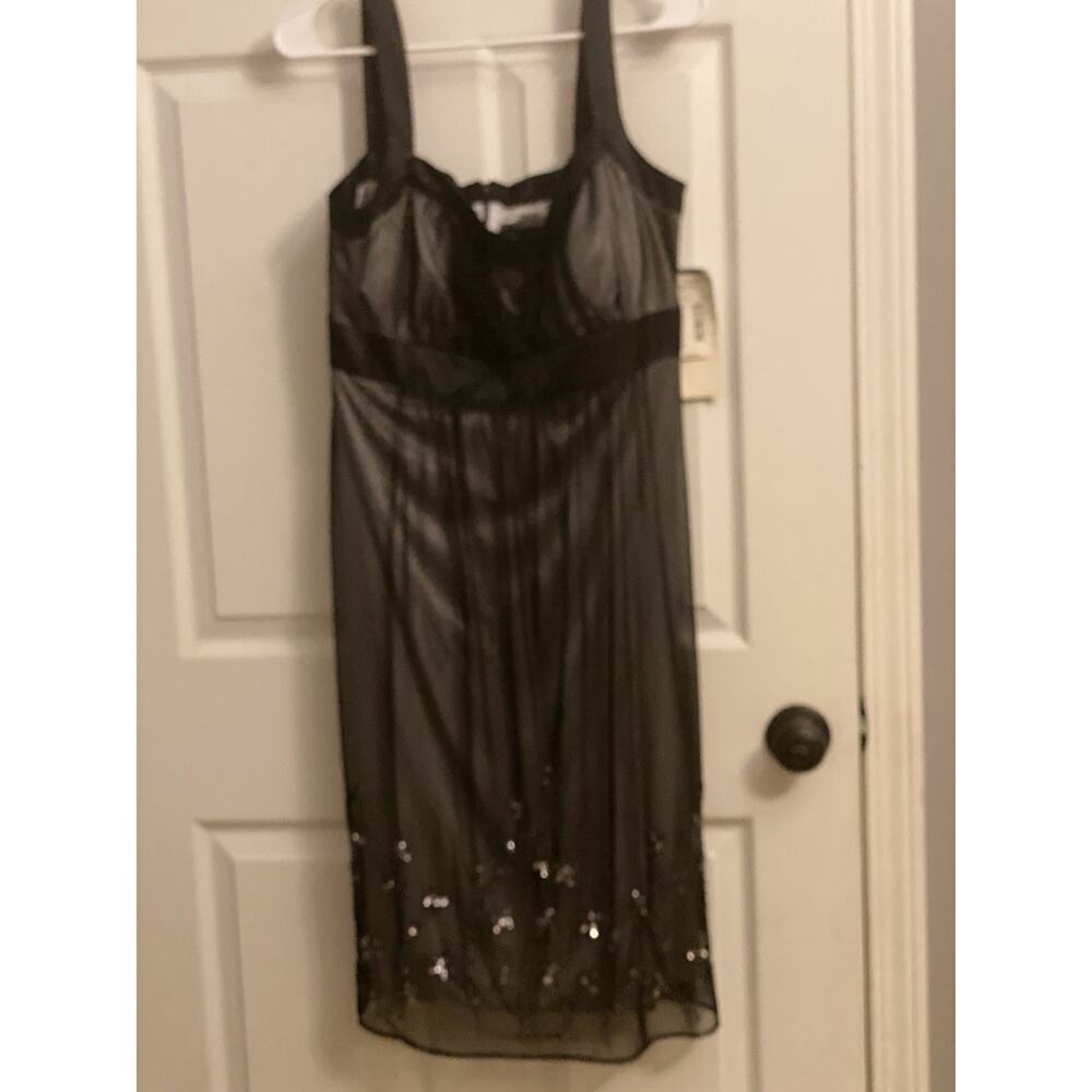 SL Fashions Black Sequin Trimmed Dress Women's‎ Size 12 - Picture 2 of 6